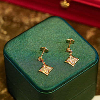 [CharmAmor]STAR DIAMONDS EARRINGS GOLD