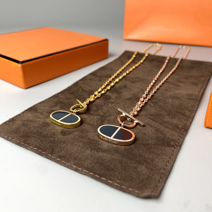 [CharmAmor]CHAINE VERSO BLACK CERAMIC NECKLACE