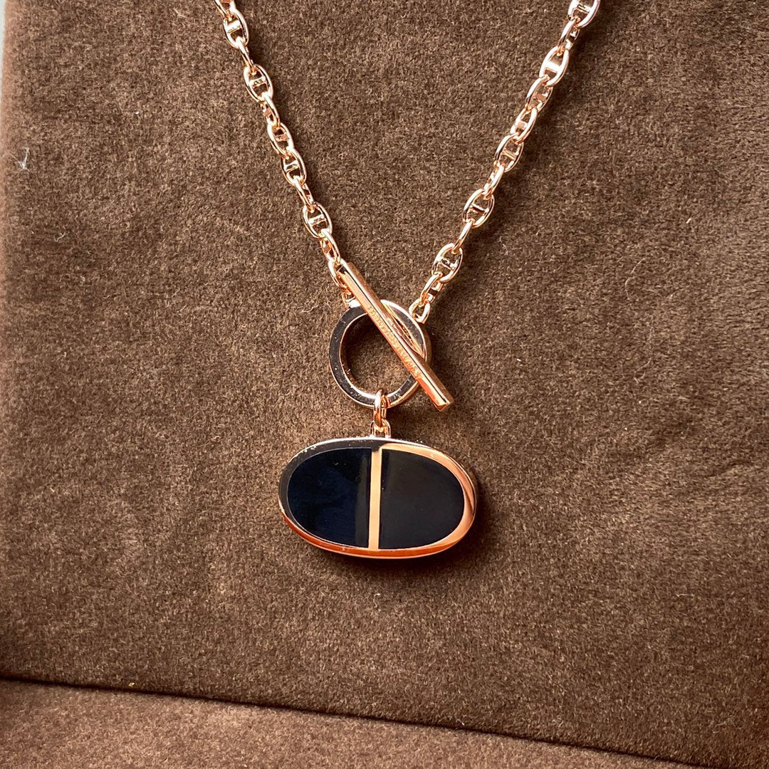 [CharmAmor]CHAINE VERSO BLACK CERAMIC NECKLACE