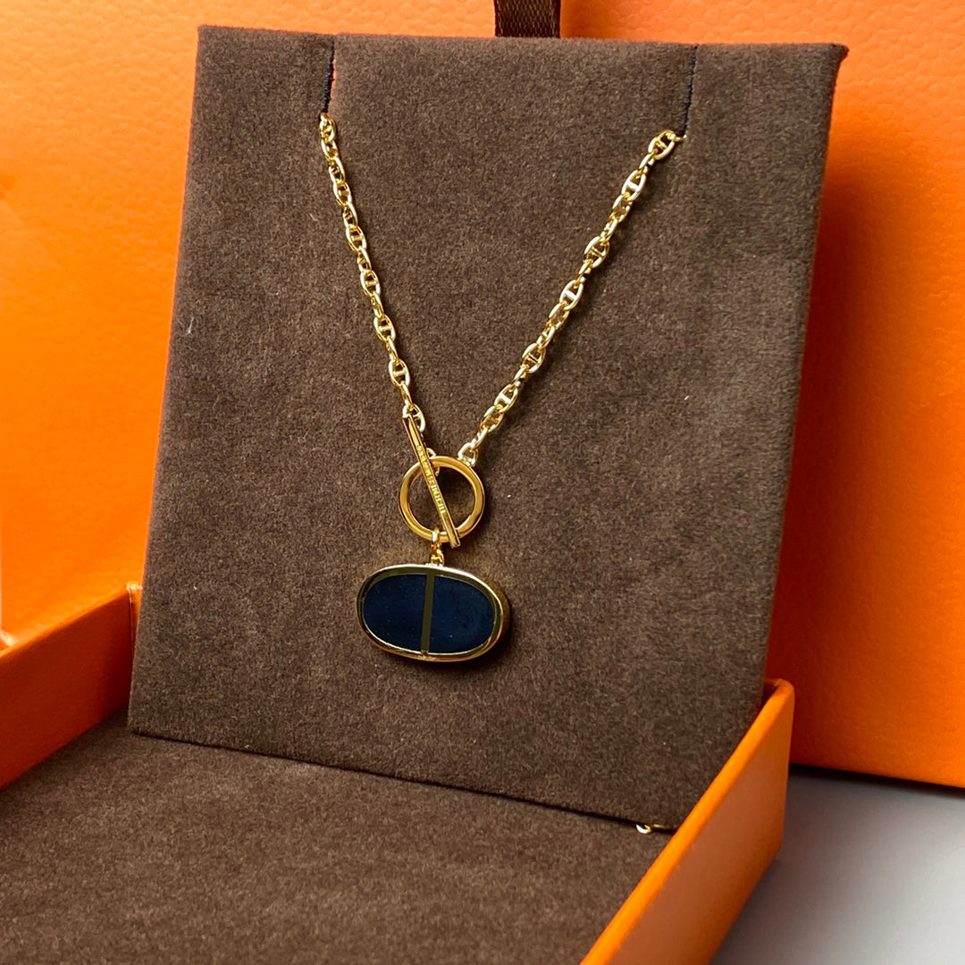 [CharmAmor]CHAINE VERSO BLACK CERAMIC NECKLACE