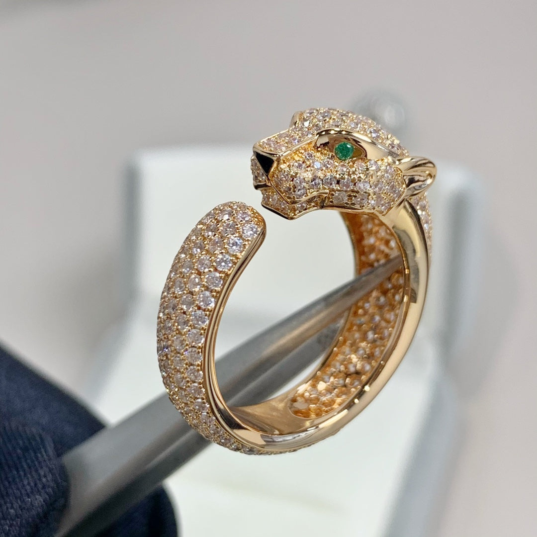 [CharmAmor]PANTHERE PINK GOLD DIAMOND RING