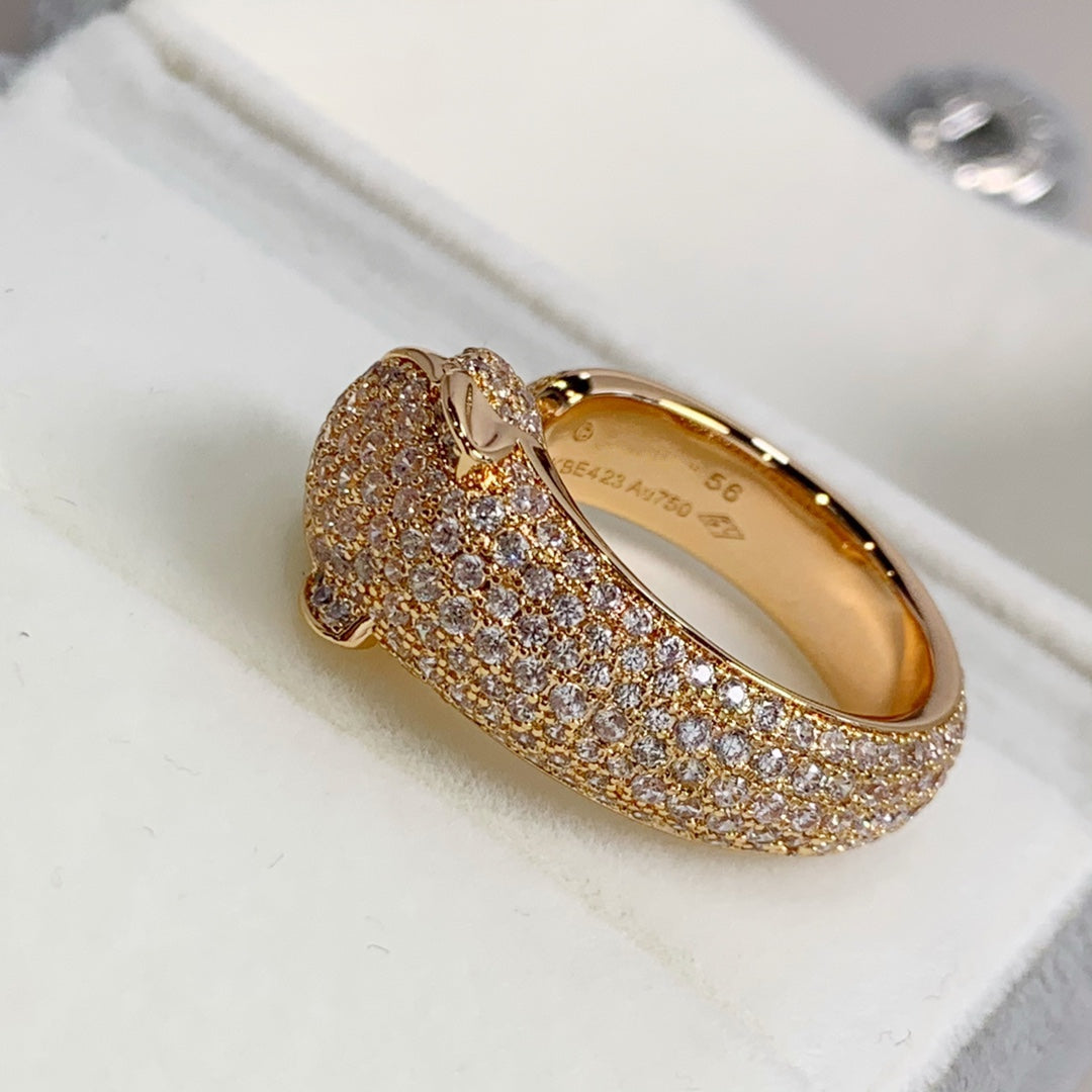 [CharmAmor]PANTHERE PINK GOLD DIAMOND RING