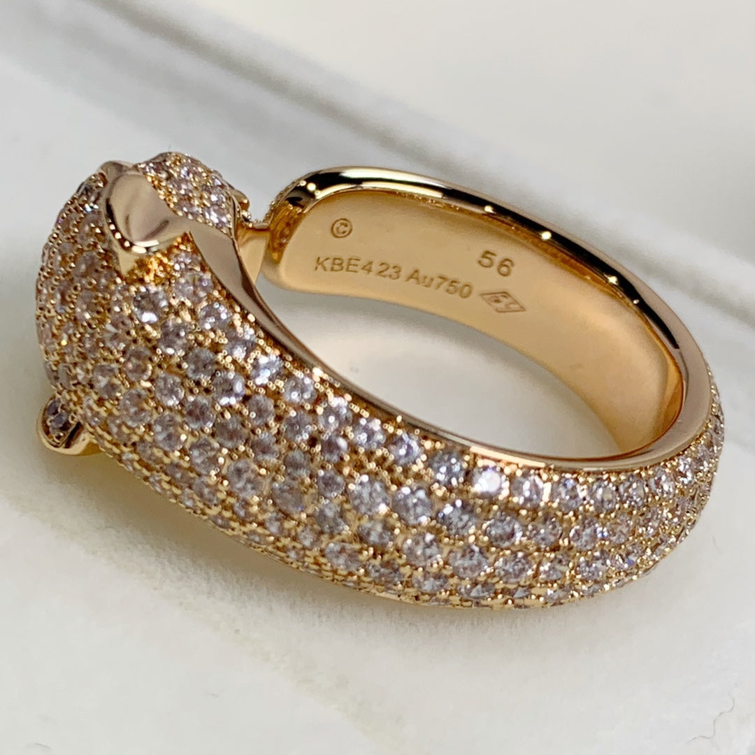 [CharmAmor]PANTHERE PINK GOLD DIAMOND RING