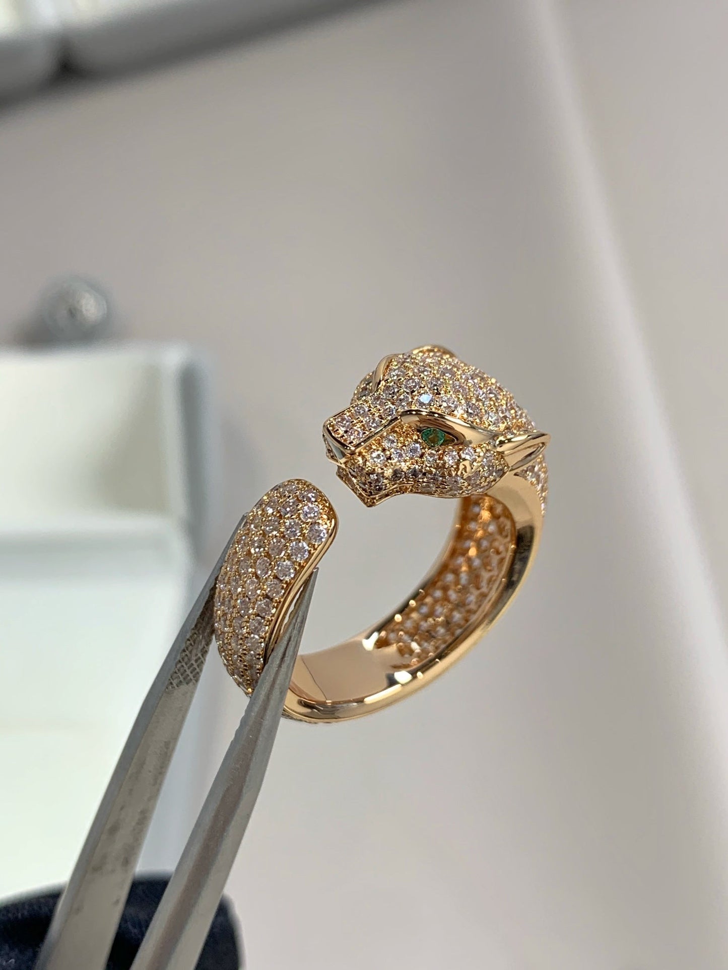 [CharmAmor]PANTHERE PINK GOLD DIAMOND RING