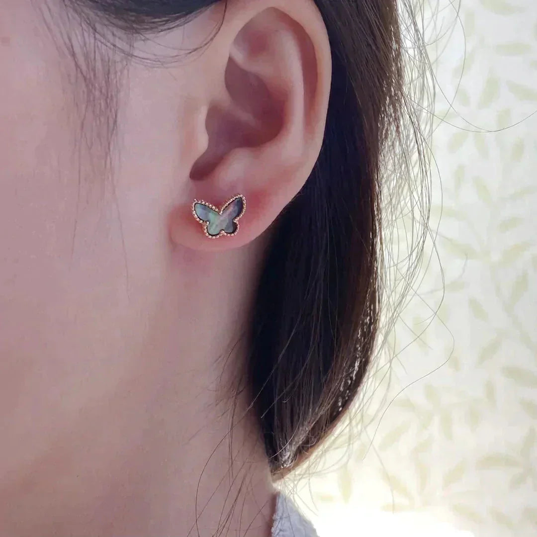 [CharmAmor]BUTTERFLY DARK MOP  EARRINGS