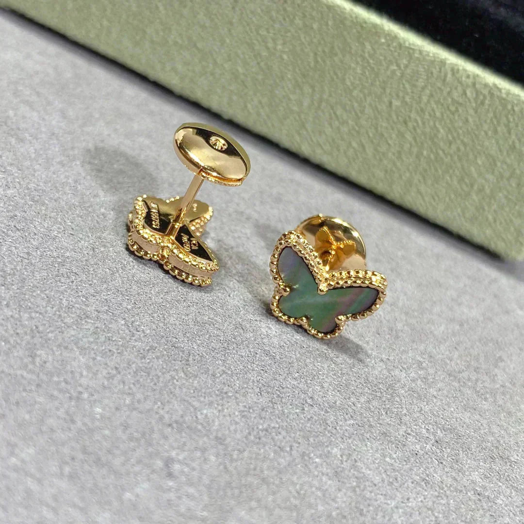 [CharmAmor]BUTTERFLY DARK MOP  EARRINGS