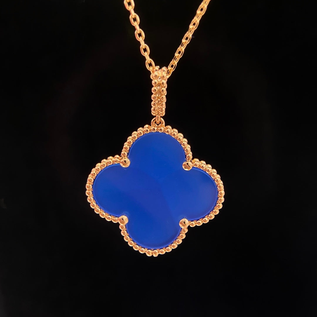 [CharmAmor]CLOVER 25MM NECKLACE TURQUOISE ROSE GOLD
