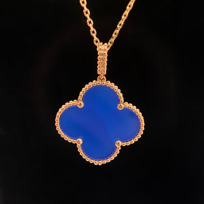 [CharmAmor]CLOVER 25MM NECKLACE TURQUOISE ROSE GOLD