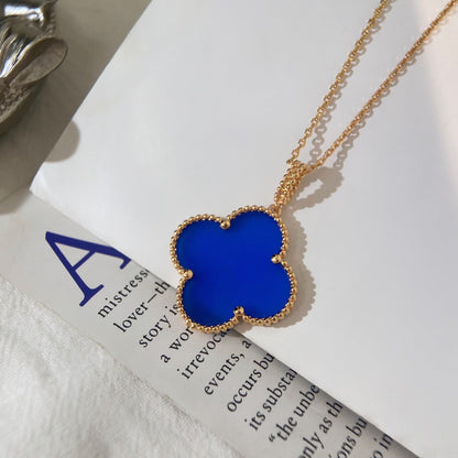 [CharmAmor]CLOVER 25MM NECKLACE TURQUOISE ROSE GOLD