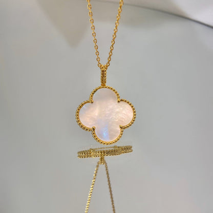 [CharmAmor]CLOVER 25MM MOP LARGE PENDANT NECKLACE