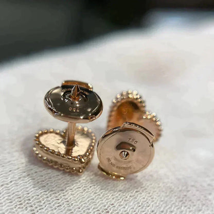 [CharmAmor]HEART CARNELIAN STUD EARRINGS