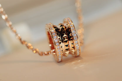 [CharmAmor]ZERO 1 ROCK PEDANT PINK GOLD NECKLACE