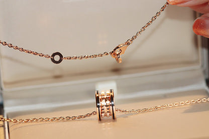 [CharmAmor]ZERO 1 ROCK PEDANT PINK GOLD BLACK NECKLACE