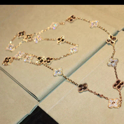 [CharmAmor]CLOVER 20 MOTIFS LASER DIAMOND NECKLACE