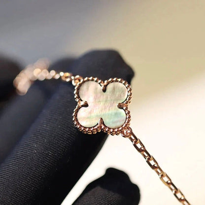 [CharmAmor]CLOVER 20 MOTIFS DARK MOP DIAMOND  NECKLACE
