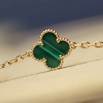 [CharmAmor]CLOVER 20 MOTIFS MALACHITE GOLD