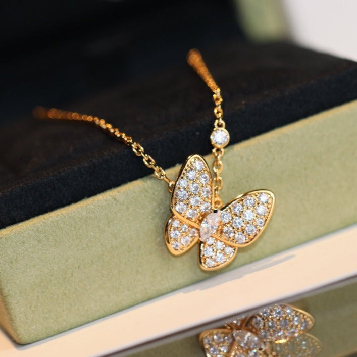 [CharmAmor]BUTTERFLY DIAMOND NECKLACE