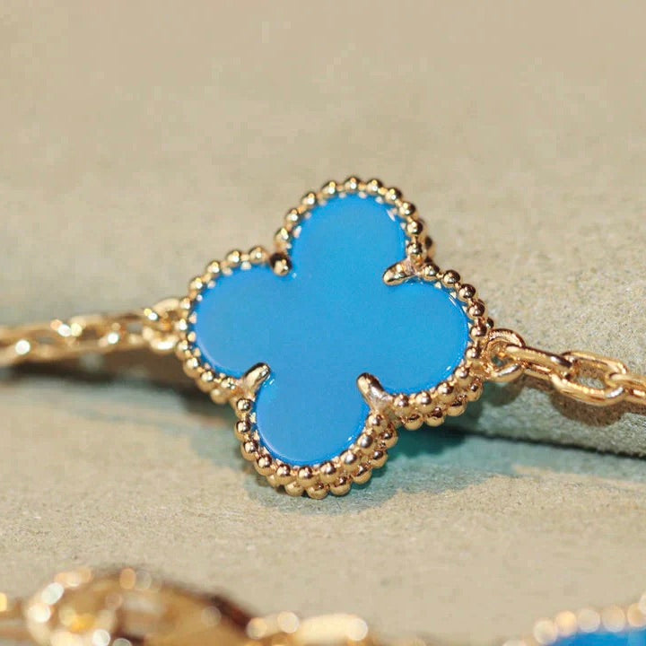 [CharmAmor]CLOVER 20 MOTIFS TURQUOISE GOLD