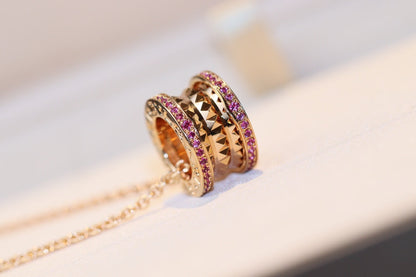 [CharmAmor]ZERO 1 ROCK PINK GOLD PINK DIAMOND NECKLACE