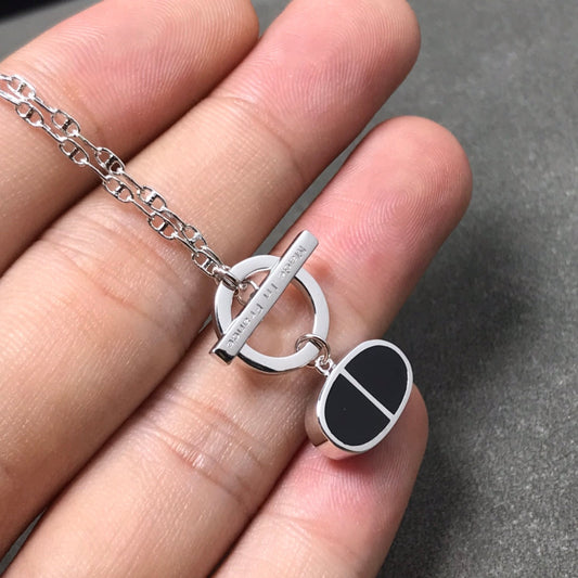 [CharmAmor]CHAINE VERSO BLACK CERAMIC  NECKLACE
