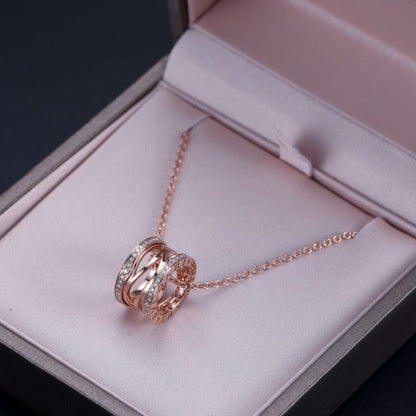 [CharmAmor]ZERO 1 PINK GOLD DIAMOND OPEN NECKLACE