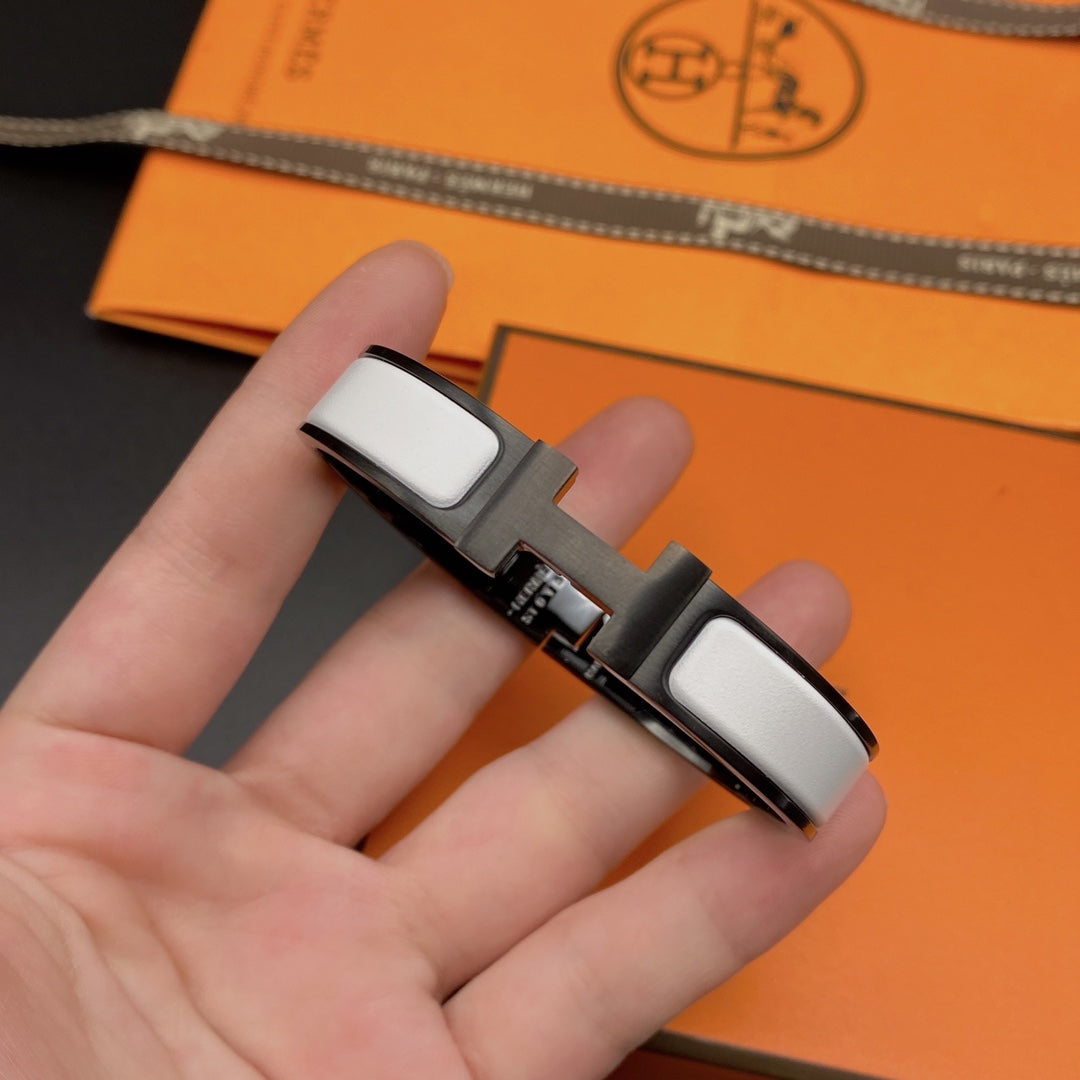 [CharmAmor]H BRACELET 12MM BLACK WHITE CERAMIC