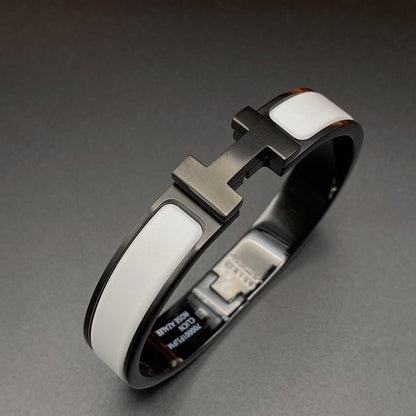 [CharmAmor]H BRACELET 12MM BLACK WHITE CERAMIC