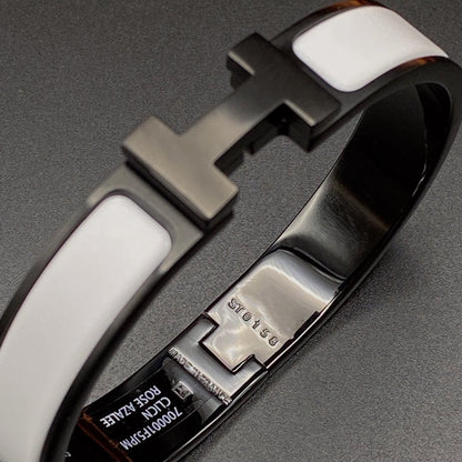 [CharmAmor]H BRACELET 12MM BLACK WHITE CERAMIC