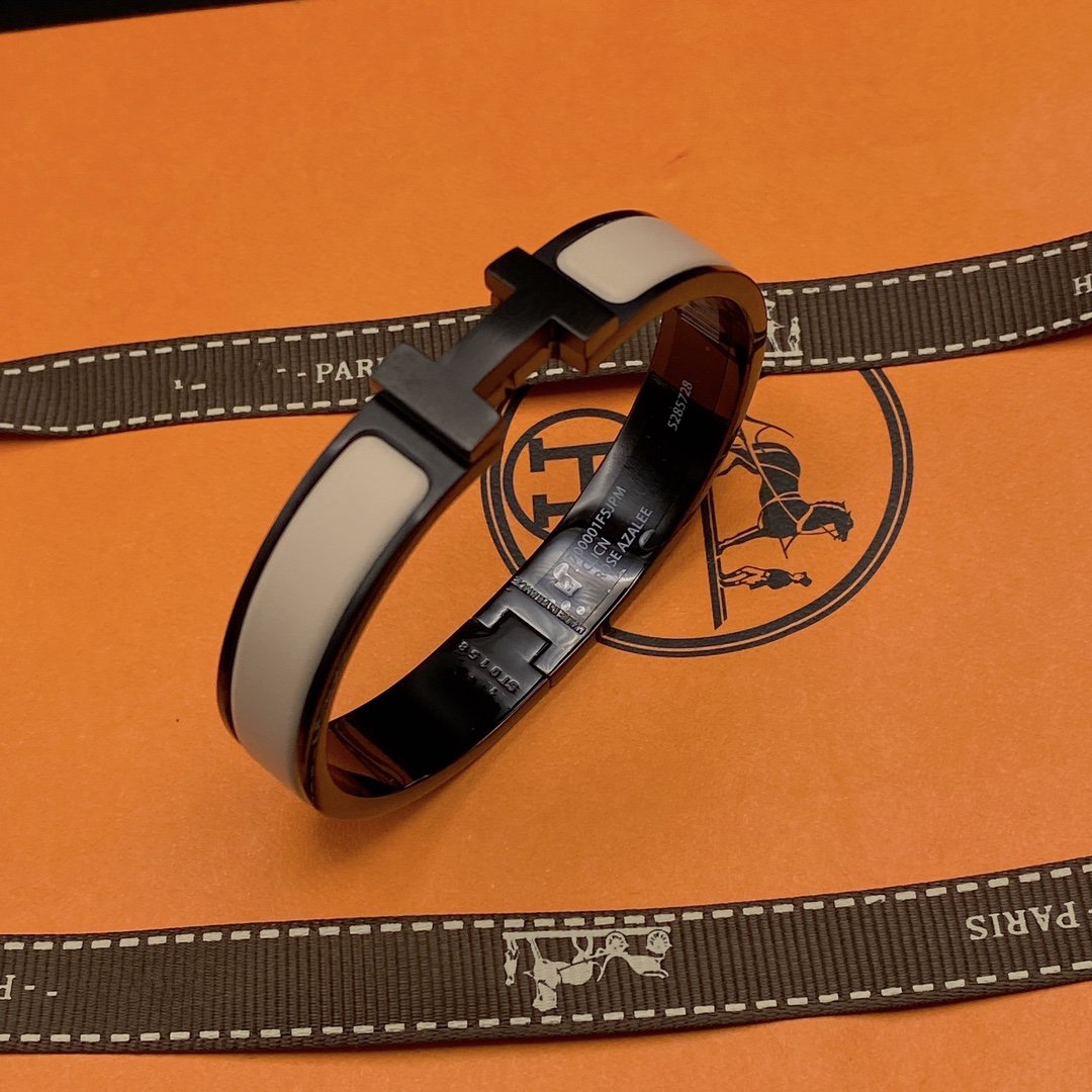 [CharmAmor]H BRACELET 12MM BLACK BEIGE CERAMIC