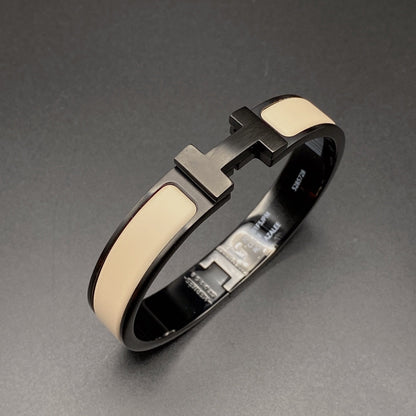 [CharmAmor]H BRACELET 12MM BLACK BEIGE CERAMIC