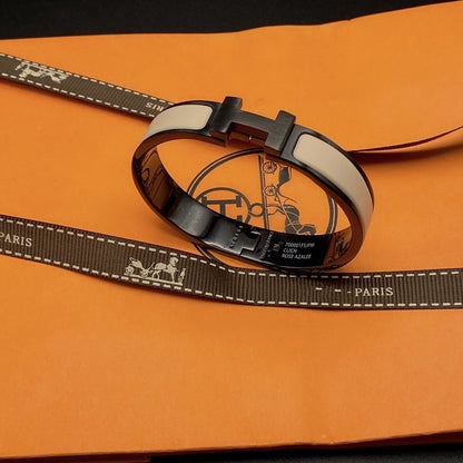 [CharmAmor]H BRACELET 12MM BLACK BEIGE CERAMIC