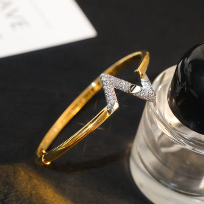 [CharmAmor]VOLTE UPSITE DOWN GOLD DIAMOND BRACELET