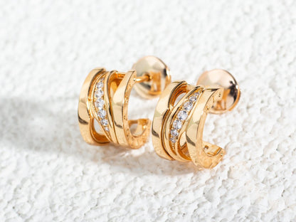 [CharmAmor]ZERO 1 PINK GOLD DIAMONDS EARRINGS