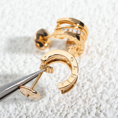 [CharmAmor]ZERO 1 PINK GOLD DIAMONDS EARRINGS
