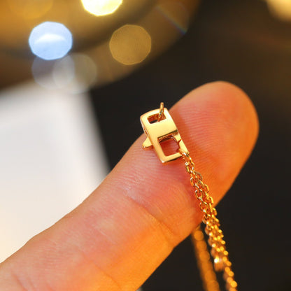 [CharmAmor]STAR AND SUN DIAMOND PINK GOLD NECKLACE