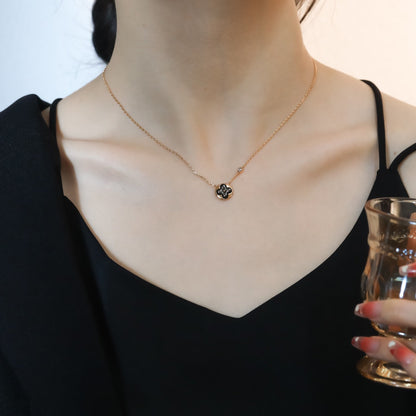 [CharmAmor]SUN PEDANT PINK GOLD 1 DIAMOND NECKLACE