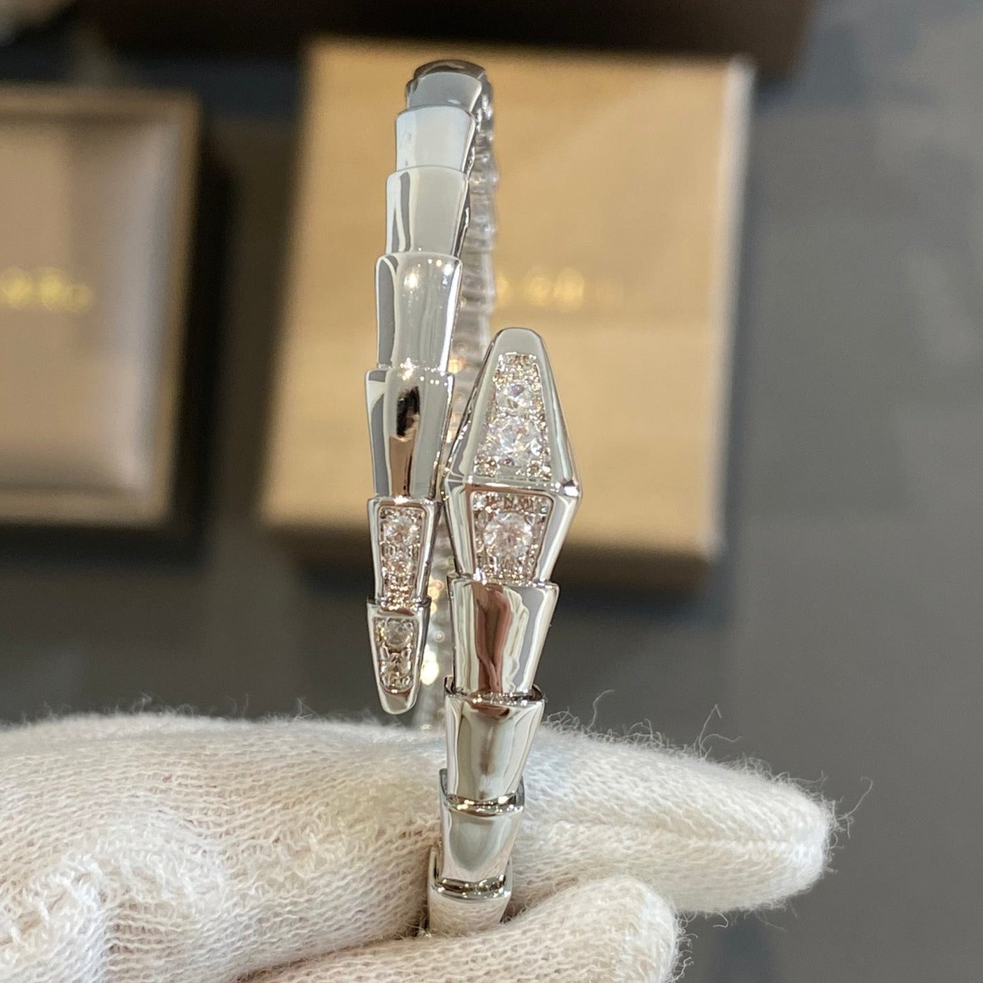 [CharmAmor]SERPENTI BRACELET DIAMONDS SILVER