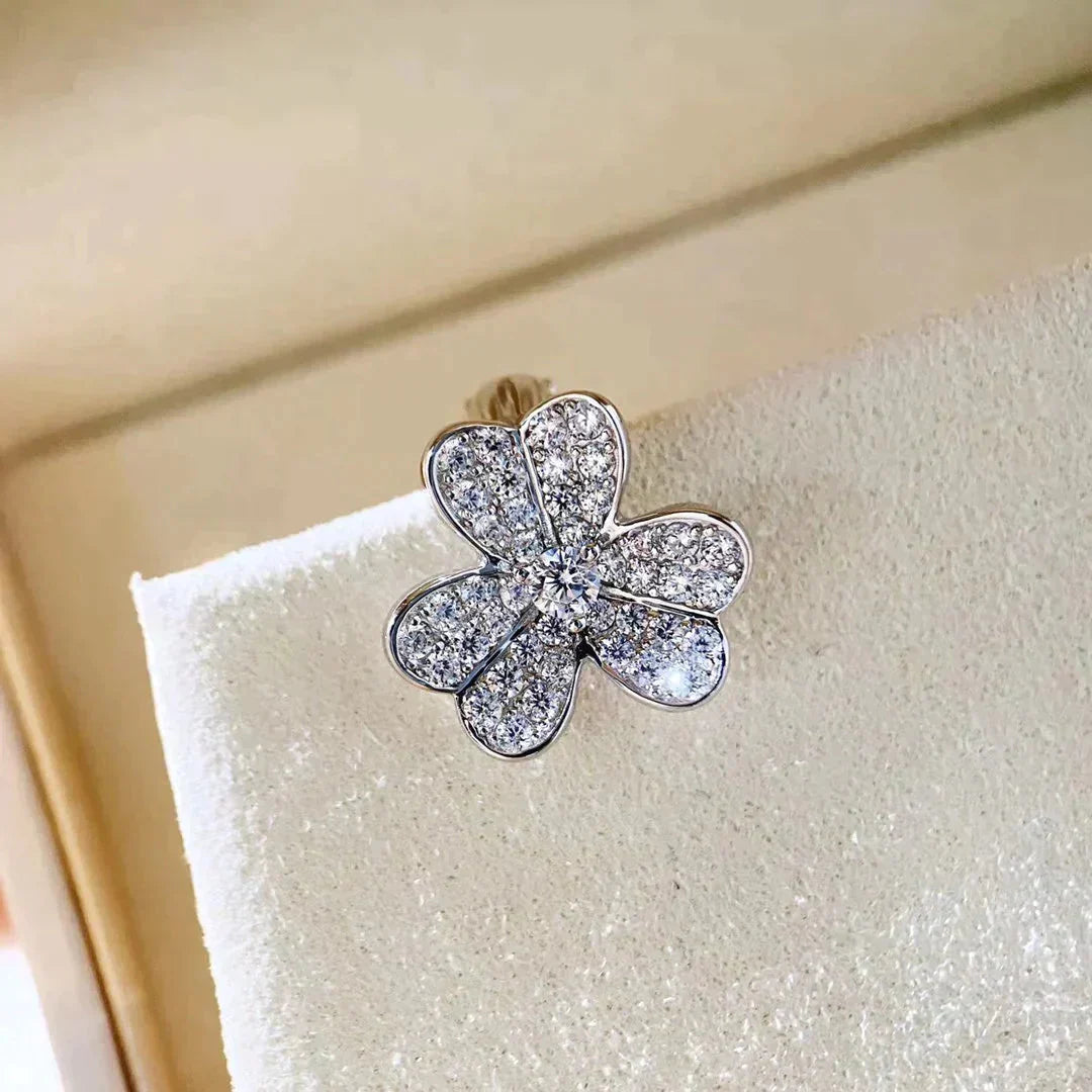 [CharmAmor]CLOVER COMOS DIAMOND EARRINGS SILVER