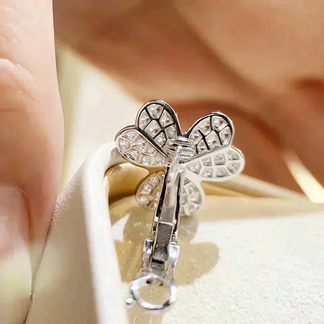 [CharmAmor]CLOVER COMOS DIAMOND EARRINGS SILVER