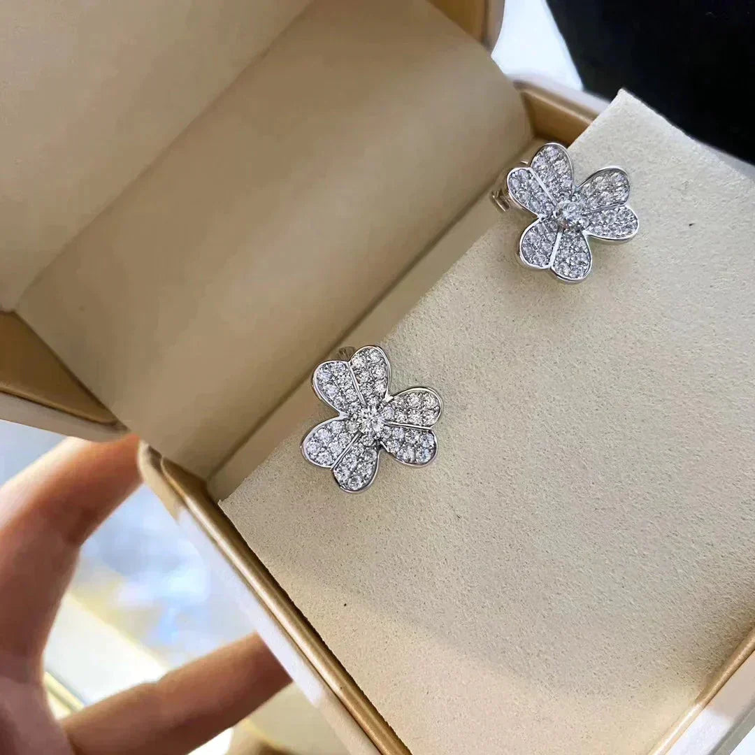 [CharmAmor]CLOVER COMOS DIAMOND EARRINGS SILVER