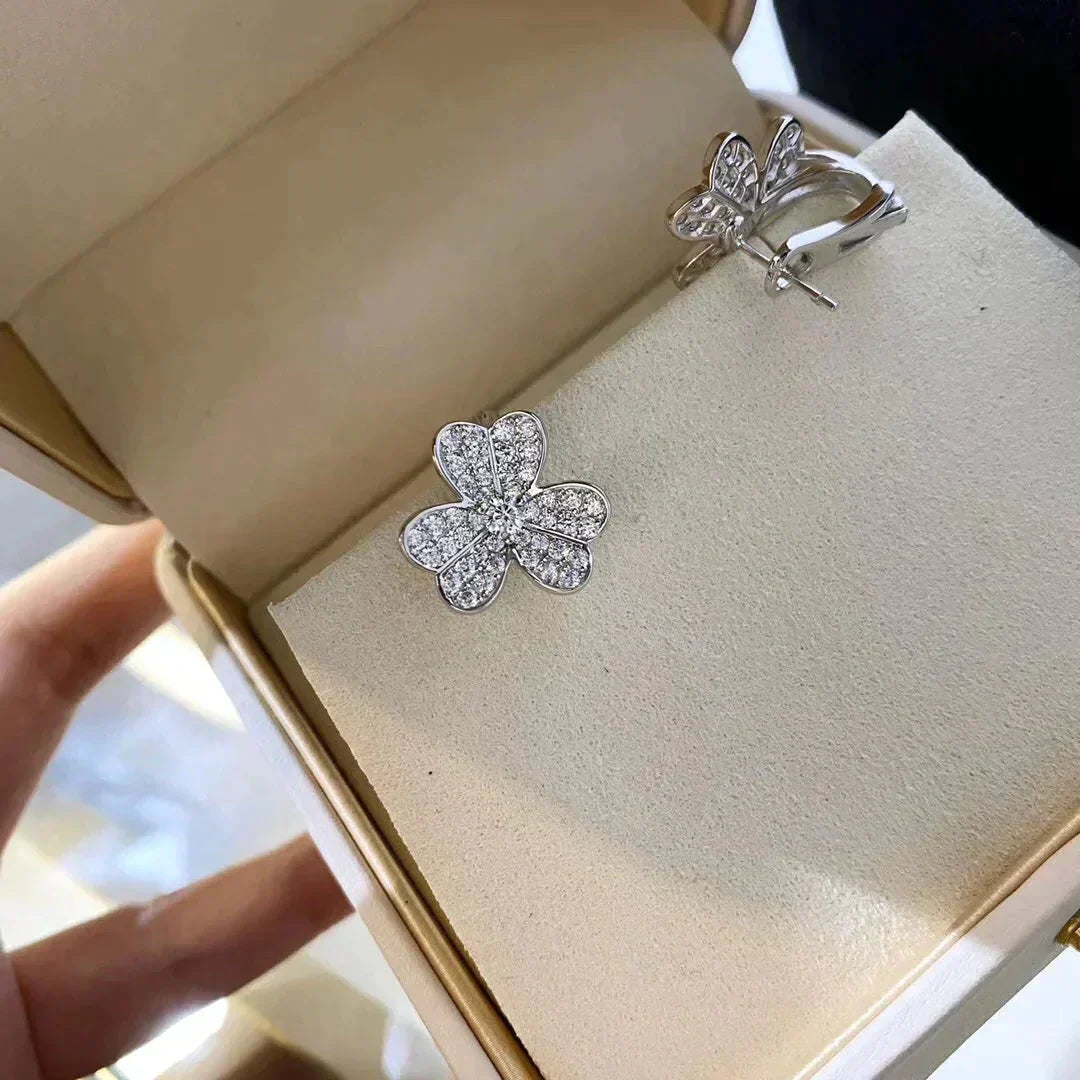 [CharmAmor]CLOVER COMOS DIAMOND EARRINGS SILVER
