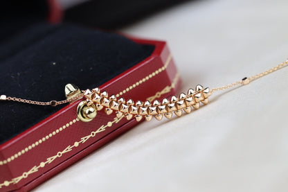 [CharmAmor]CLASH PINK GOLD NECKLACE