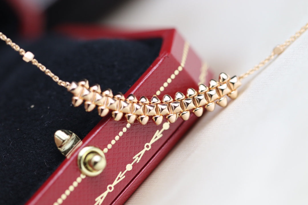 [CharmAmor]CLASH PINK GOLD NECKLACE