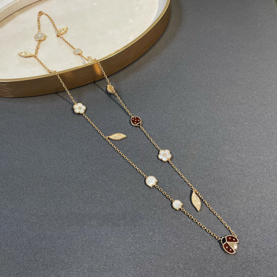 [CharmAmor]LUCKY SPRING 15 MOTIFS GOLD NECKLACE