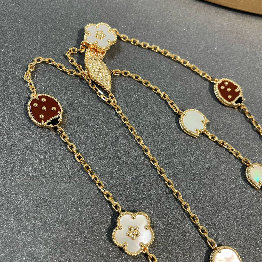 [CharmAmor]LUCKY SPRING 15 MOTIFS GOLD NECKLACE