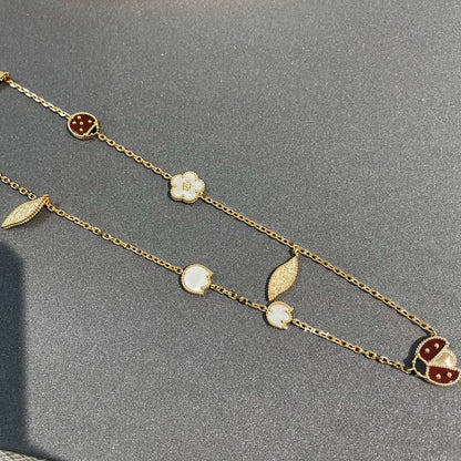 [CharmAmor]LUCKY SPRING 15 MOTIFS GOLD NECKLACE