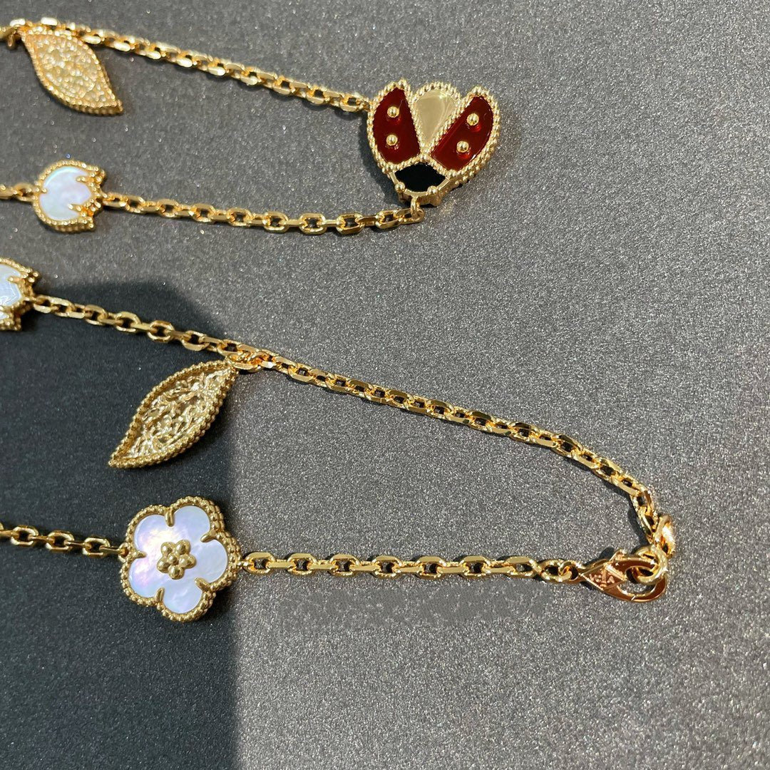 [CharmAmor]LUCKY SPRING 15 MOTIFS GOLD NECKLACE