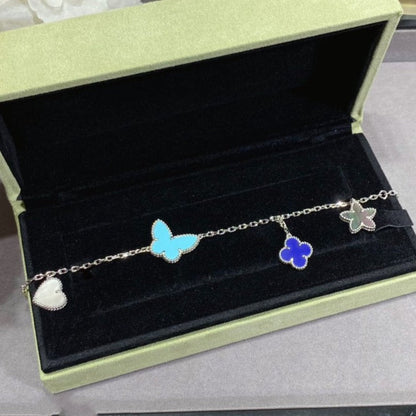[CharmAmor]LUCKY SPRING SILVER BRACELET 4 MOTIF
