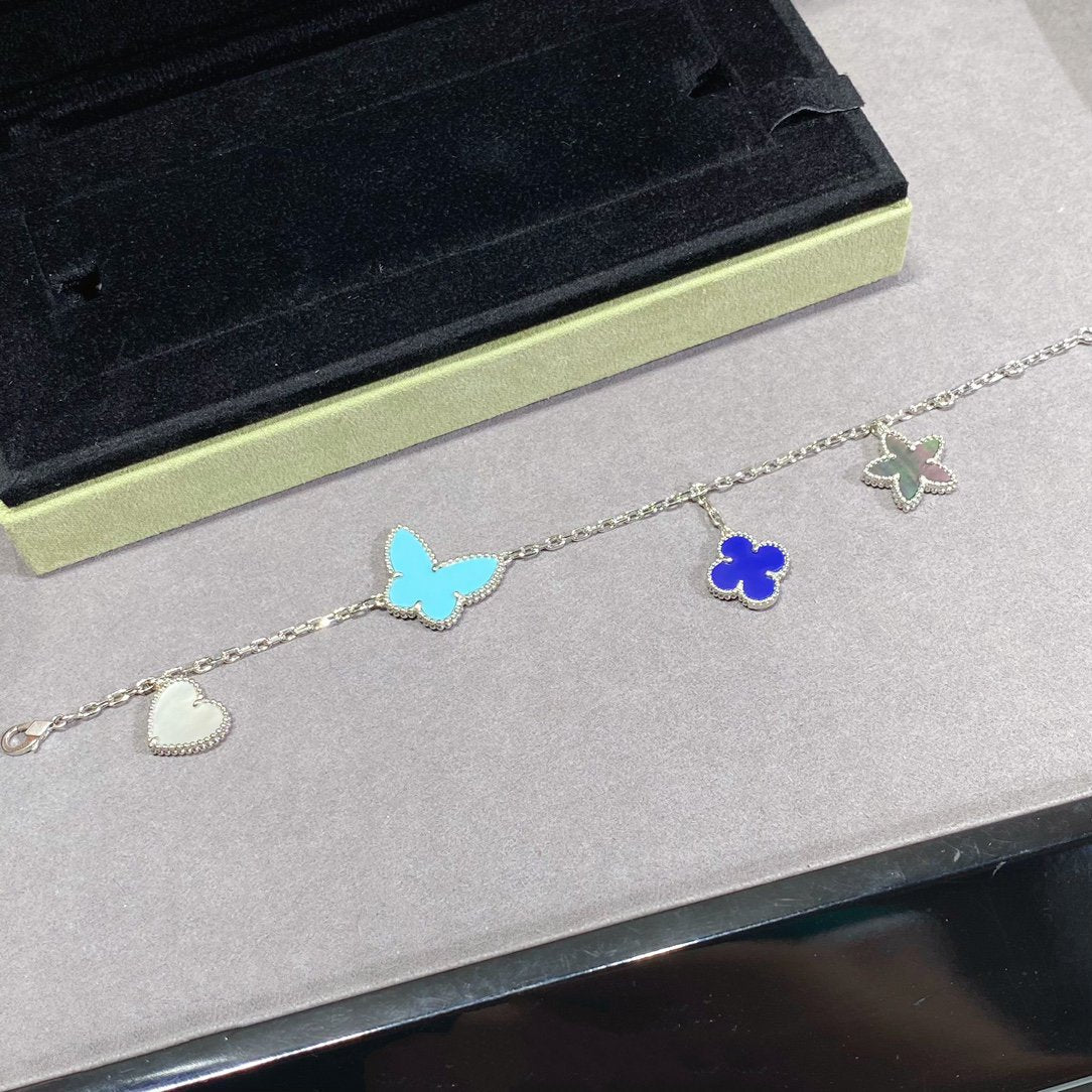 [CharmAmor]LUCKY SPRING SILVER BRACELET 4 MOTIF