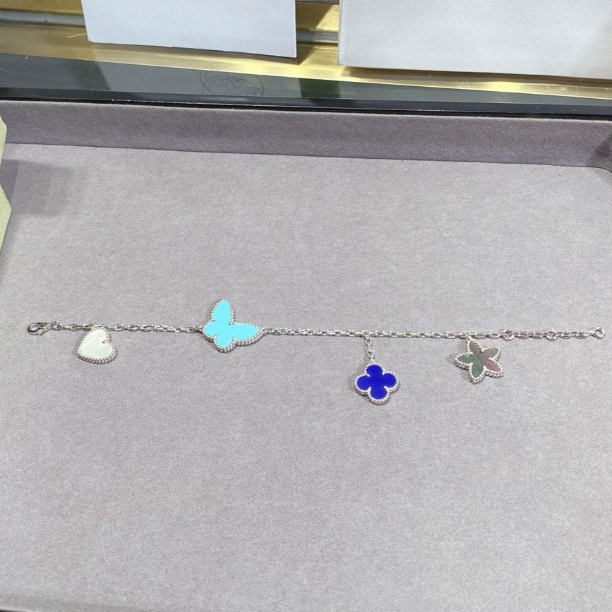 [CharmAmor]LUCKY SPRING SILVER BRACELET 4 MOTIF